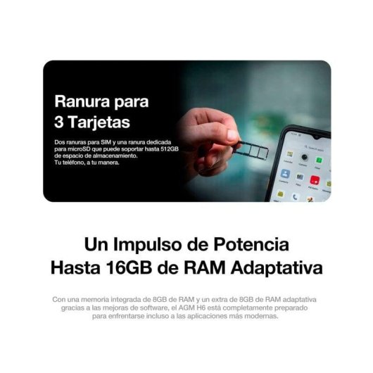 AGM H6 4G 8GB 256GB 6.56" Grau