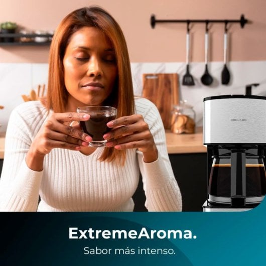 Cecotec Coffee 56 Drop Cafeteira Elétrica 800W 6 Chávenas Aço Inoxidável