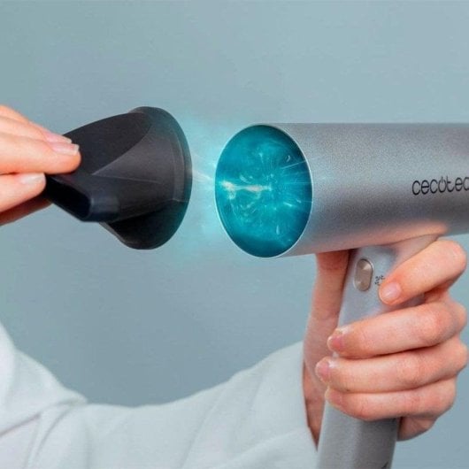 Professioneller Föhn Cecotec Bamba IoniCare RockStar Aluminum 2000W 4 Temperaturstufen 3 Geschwindigkeiten Ionentechnologie Grau