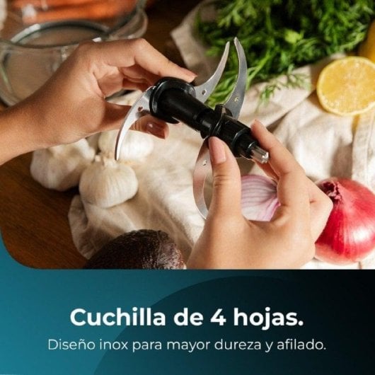 Zerkleinerer Cecotec Chopbeat 2000 Vindaloo Glass 500W 4 Edelstahlklingen Glaskrug