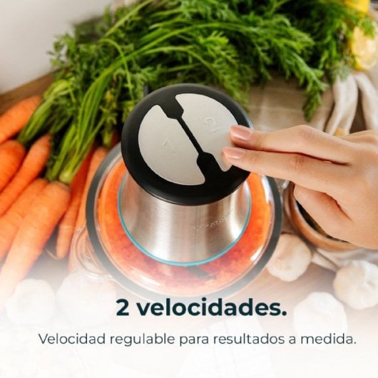Cecotec Chopbeat 2000 Vindaloo Glass Picadora de 4 Hojas 500W 500g
