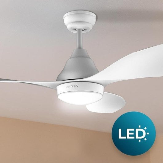 Ventilatore da Soffitto Cecotec EnergySilence Aero 5200 White 62W LED 48" 3 Velocità Telecomando
