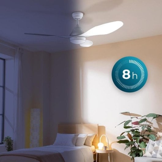 Ventilatore da Soffitto Cecotec EnergySilence Aero 5200 White 62W LED 48" 3 Velocità Telecomando