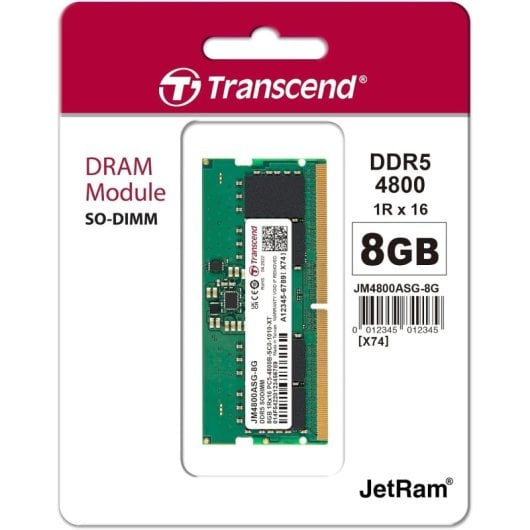 Transcend JetRam SO-DIMM DDR5 4800MHz 8GB CL40