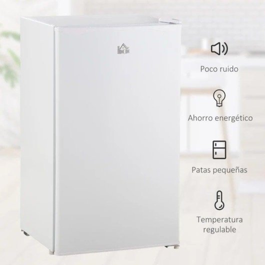 Frigorífico Mini Homcom Branco 84cm 91L F Descongela Manual