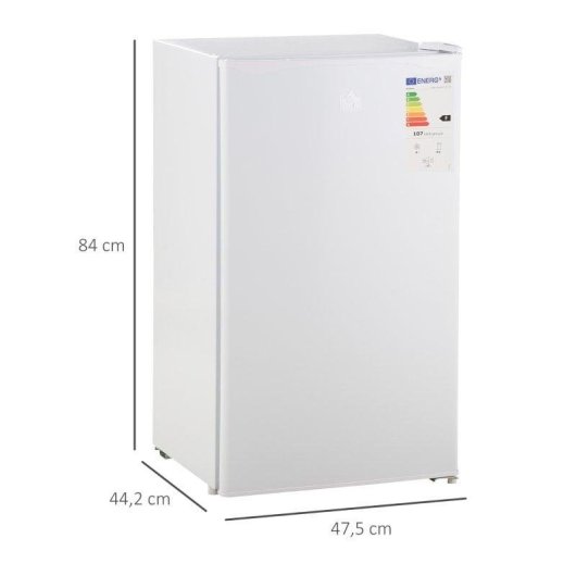 Frigorífico Mini Homcom Branco 84cm 91L F Descongela Manual