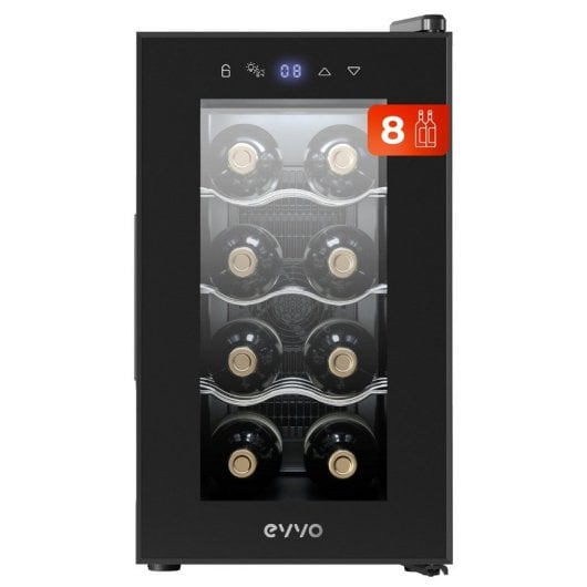 Cantinetta Evvo Home VT8 8 Bottiglie E Nera