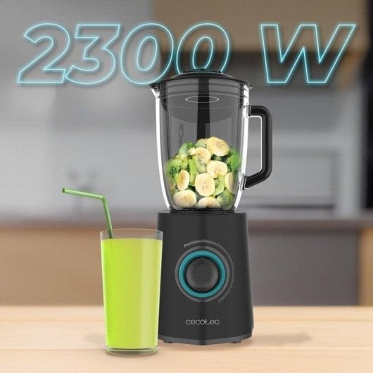 Cecotec Power Black Titanium 2300MAX Mix Go Batidora de Vaso 2300W Negra