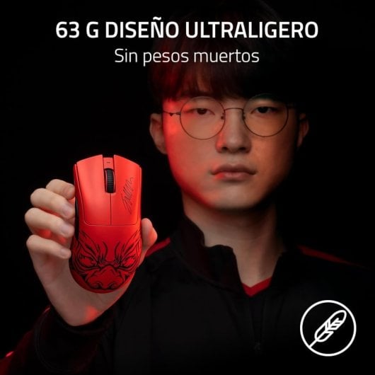 Razer DeathAdder V3 Pro Faker Edition Ratón Gaming Inalámbrico 30000 DPI Rojo