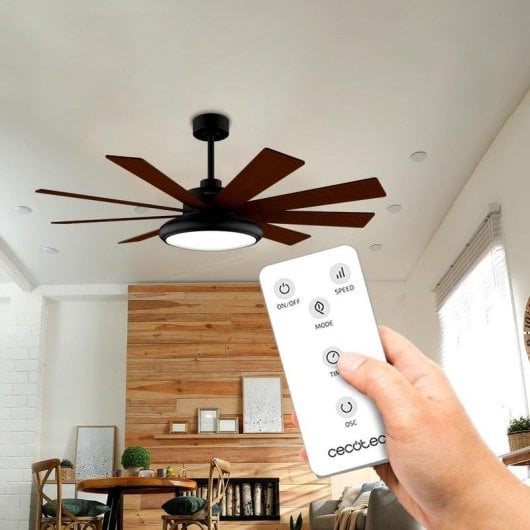 Ventoinha de teto Cecotec EnergySilence Aero 7000 Light Pro 70'' 9 pás DC LED Preta