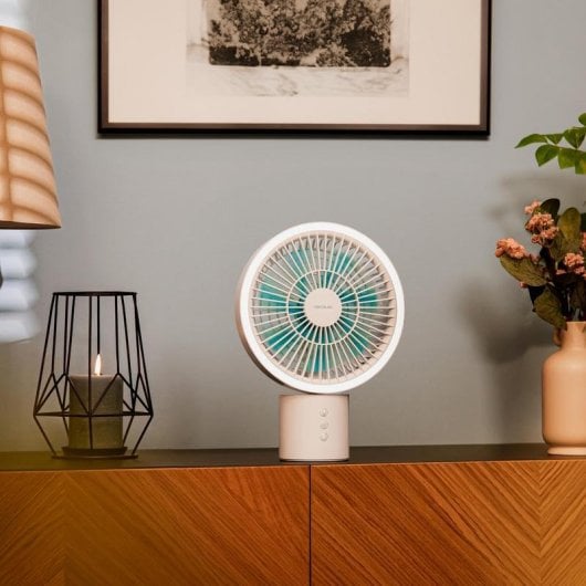 Ventilador de sobremesa Cecotec EnergySilence 8000 Portable Light Desk batería 8000 mAh 8" LED