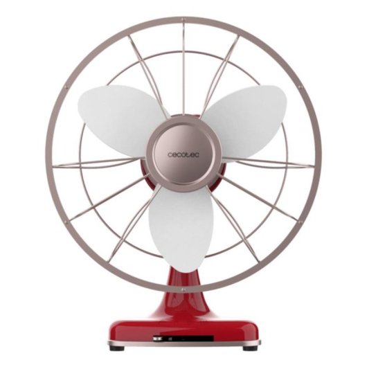 Ventilatore da Tavolo Cecotec EnergySilence 1090 Retrodesk 40W 12" 3 Velocità Oscillante Testa Inclinabile Rosso