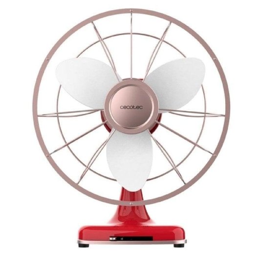 Ventilatore da Tavolo Cecotec EnergySilence 1090 Retrodesk 40W 12" 3 Velocità Oscillante Testa Inclinabile Rosso