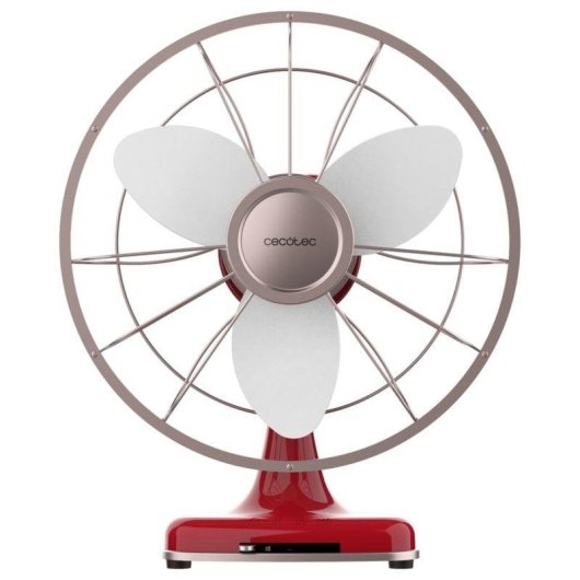 Ventilatore da Tavolo Cecotec EnergySilence 1090 Retrodesk 40W 12" 3 Velocità Oscillante Testa Inclinabile Rosso