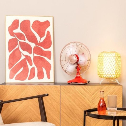 Ventilatore da Tavolo Cecotec EnergySilence 1090 Retrodesk 40W 12" 3 Velocità Oscillante Testa Inclinabile Rosso