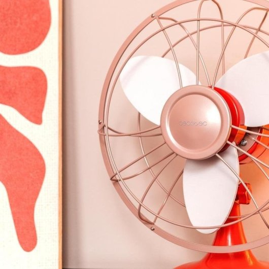 Ventilatore da Tavolo Cecotec EnergySilence 1090 Retrodesk 40W 12" 3 Velocità Oscillante Testa Inclinabile Rosso