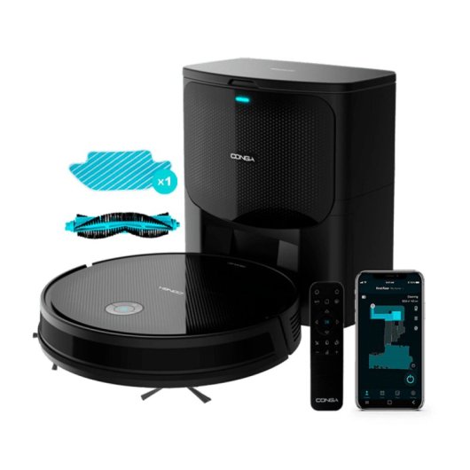 Cecotec Conga Gyro Home Robot Aspirador 3 en 1 con WiFi 2100PaNegro
