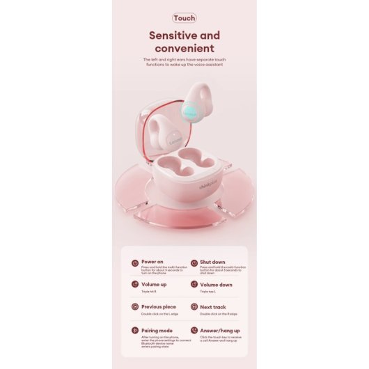 Lenovo LP13 TWS Auriculares Inalámbricos Bluetooth Rosa