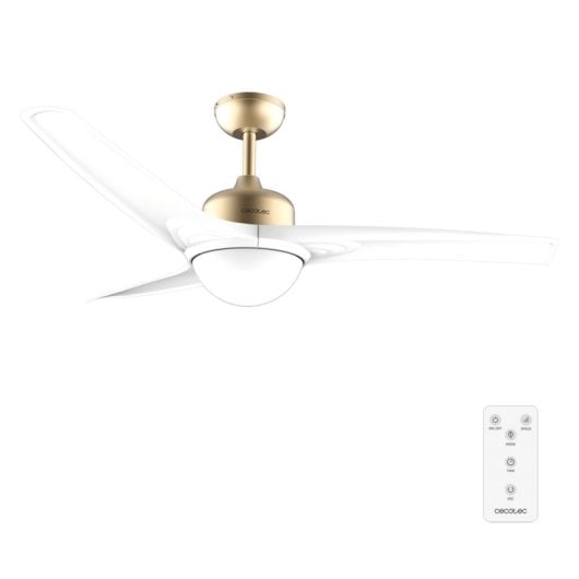 Ventilatore da soffitto Cecotec EnergySilence Aero 560 GoldWhite LED 18W 52" 3 velocità