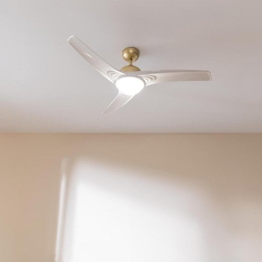 Ventilatore da soffitto Cecotec EnergySilence Aero 560 GoldWhite LED 18W 52" 3 velocità