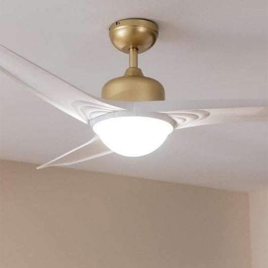 Ventilatore da soffitto Cecotec EnergySilence Aero 560 GoldWhite LED 18W 52" 3 velocità