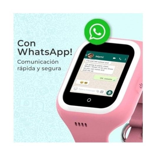 SaveFamily Iconic Plus 4G GPS WiFi 1.4" IPS Rosa Tamanho Único IP67 SOS