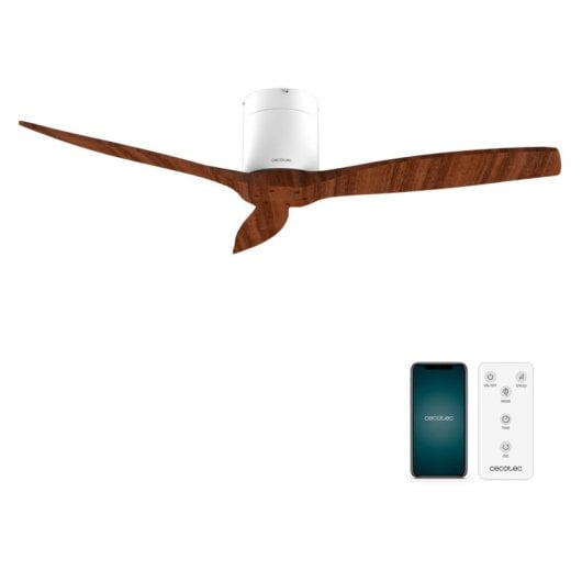 Ventilatore da soffitto Cecotec EnergySilence Aero 5500 Aqua Whitedarkwood 40W Wi-Fi IP44