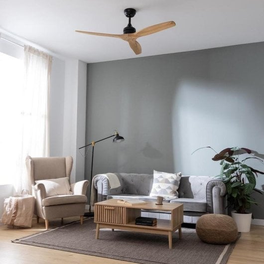 Ventilateur de plafond Cecotec EnergySilence Aero 5270 Black&WhiteWood DC 52" 40W télécommande