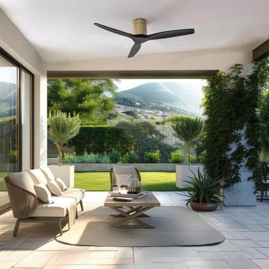 Deckenventilator Cecotec Energysilence Aero 5500 Aqua Goldblack Connected Wi-Fi 40W 52" IP44