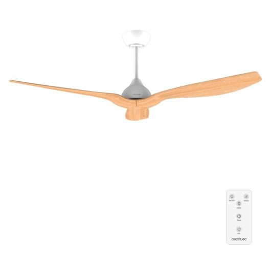 Ventilateur de plafond Cecotec EnergySilence Aero 5200 40W 132cm DC télécommande bois blanc