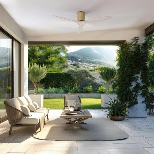 Deckenventilator Cecotec Energysilence Aero 5500 Aqua Goldwhite 40W WLAN IP44 132cm