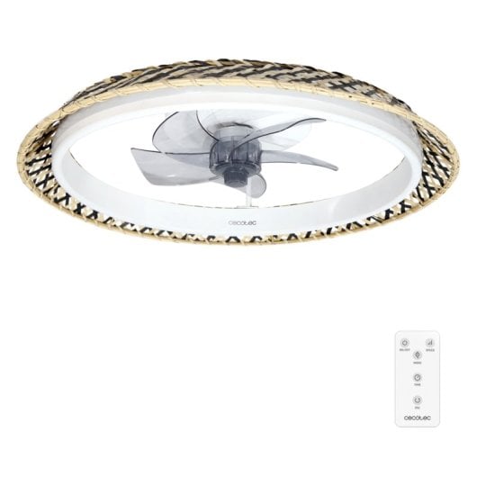 Ventilateur de plafond Cecotec EnergySilence LampAero 610 DC LED 20W design naturel