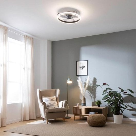 Ventilateur de plafond Cecotec EnergySilence Lampaero 650 Flowlight LED 20W 56cm Noir