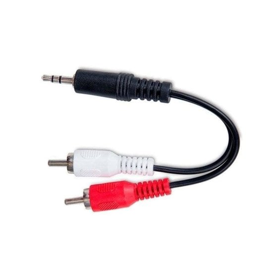 Cable de Audio DCU 3,5mm a 2 RCA Macho 1,5 m Negro