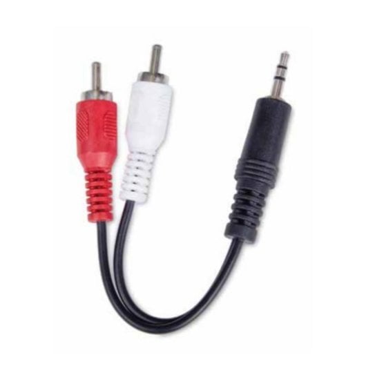 Cable de Audio DCU 3,5mm a 2 RCA Macho 1,5 m Negro