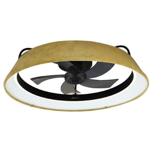 Ventilateur de plafond Cecotec Energysilence Lampaero 600 Design Mimbre LED 20W