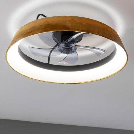 Ventilateur de plafond Cecotec Energysilence Lampaero 600 Design Mimbre LED 20W