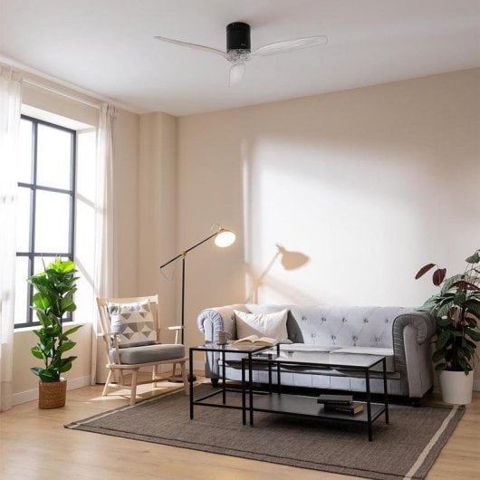 Ventilatore da soffitto Cecotec Energysilence Aero 5285 Blacktransparent Wi-Fi 40W 52" IP44