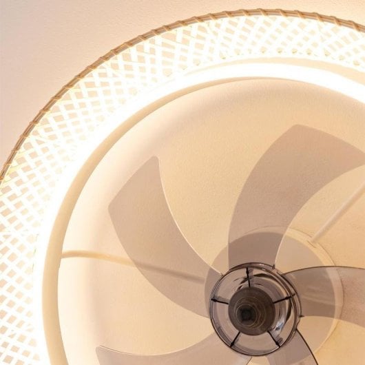 Ventilador de techo Cecotec EnergySilence LampAero 620 DC 20W LED 6 velocidades mimbre