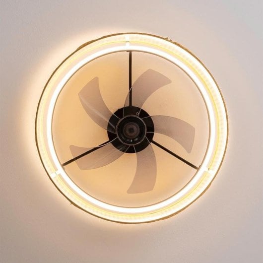 Ventilateur de plafond Cecotec Energysilence Lampaero 600 LED 20W 5 pales design naturel