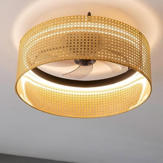 Ventilateur de plafond Cecotec Energysilence Lampaero 600 LED 20W 5 pales design naturel
