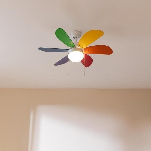 Ventilatore da soffitto Cecotec Energysilence Aero 360 Colorfull 50W 36" lampada reversibile