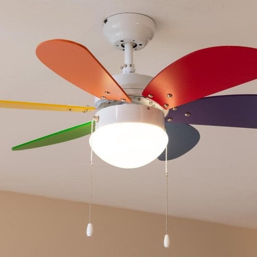 Ventilatore da soffitto Cecotec Energysilence Aero 360 Colorfull 50W 36" lampada reversibile