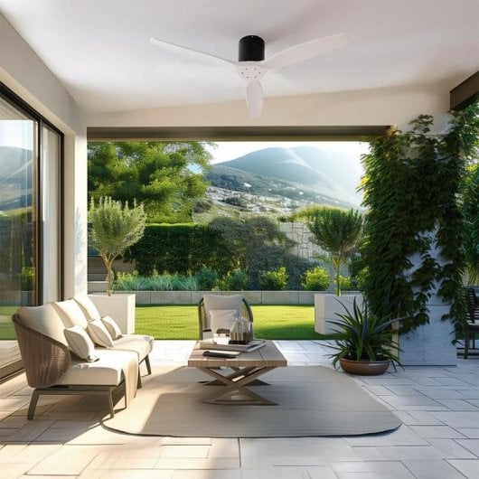 Ventilator Decke Cecotec EnergySilence Aero 5500 Aqua 40W WiFi LED IP44 Schwarz/Weiß