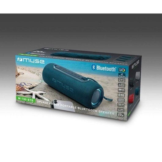 Enceinte Muse M-780 BTB Bluetooth 20W avec effets lumineux et IPX5