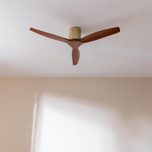 Ventilatore da soffitto Cecotec EnergySilence Aero 5500 Aqua GoldDarkWood 40W LED Wi-Fi IP44