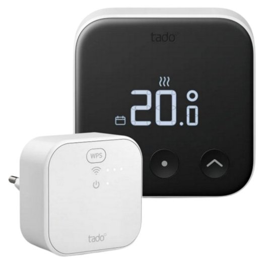 Kit de démarrage Tado avec thermostat intelligent X avec câblage et pont Internet