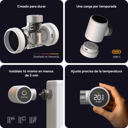 Teste Termostatiche Intelligenti Tado Basic X Kit di Inizio Senza fili per Riscaldamento