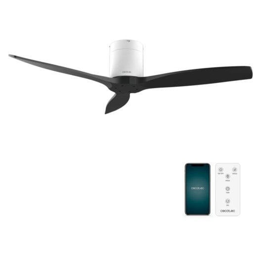 Ventilatore da soffitto Cecotec Energysilence Aero 5500 Aqua White&Black 40W Wi-Fi IP44 132cm