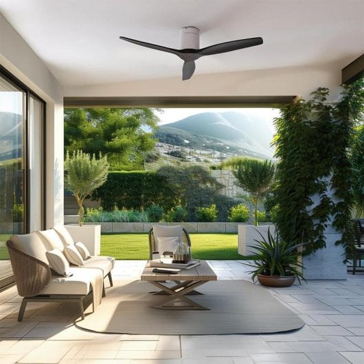 Ventilatore da soffitto Cecotec Energysilence Aero 5500 Aqua White&Black 40W Wi-Fi IP44 132cm